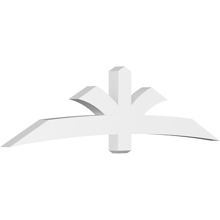 Ekena Millwork Davenport Architectural Grade PVC Gable Bracket, 96"W x 24"H x 4"D x 6"F, 6/12 Pitch GBP096X24X0406DAV00